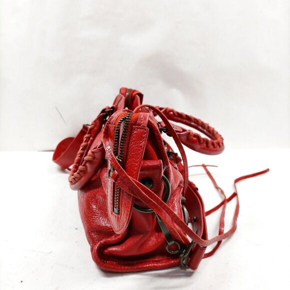 Balenciaga Red Leather Hand Bag mon1000-101425 - Picture 4 of 16